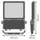 FLOODLIGHT FLEX ASYMMETRIC 55 X 120 130W ML 830 A55X120 WAL