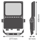 FLOODLIGHT FLEX ASYMMETRIC 55 X 120 40W ML 830 A55X120 WAL