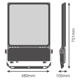 FLOODLIGHT FLEX DALI RADIAL SYMMETRIC 20 360W 830 R20 WAL