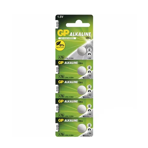GP alkaline-button battery. LR44/A76