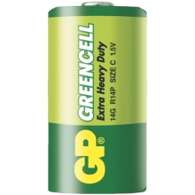 GP baterie zinko-chlorid. GREENCELL C/R14/14G ; 2-shrink