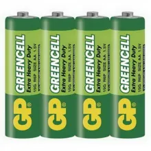 GP battery zinc chloride. GREENCELL AA/R6/15G; 4-shrink