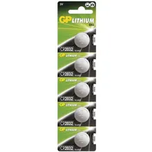 GP lithium-button battery. 3V/210mAh CR2032