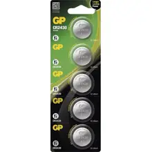 GP lithium-button battery. 3V/270mAh CR2430