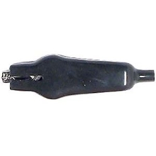 HADEX alligator clip 20A black l=65mm+insulation