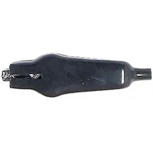 HADEX alligator clip 20A black l=65mm+insulation