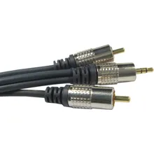 HADEX Cable 2xCinch-Jack 3.5mm stereo, cable 2x3.5mm, 1.5m