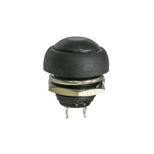 HADEX push button PBS-33B, OFF-(ON) 1 pole 250V/1A plastic black