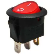 HADEX Rocker switch IRS-101-8C/D, ON-OFF 1 pole 12V/16A red, illuminated