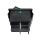 HADEX rocker switch ON-OFF 2-pole 250V/15A green with glow plug