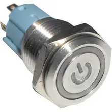 HADEX spínač.poloho OFF-ON 16mm, 250V/3A, červené pro