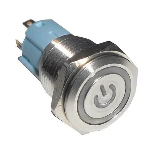 HADEX spínač.poloho OFF-ON 16mm, 250V/3A, červené pro