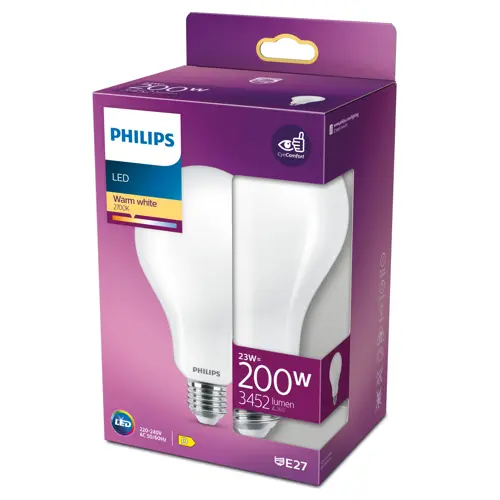 HILIPS LED bulb A95 23W/200W E27 2700K 3452lm NonDim 15Y opal BL