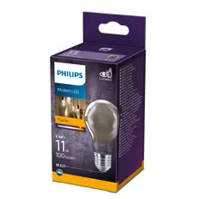 HILIPS LED bulb.filam. A60 2.3W/11W E27 1800K 100lm Non-Dim 15Y ; smoke.
