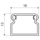 Insertion trunking LV 18x13, white 2 m, carton