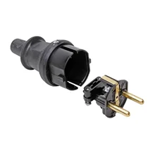 KOPP fork. straight rubber for movable supply 230V/16A max 1730.1600.8 black