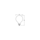 LED CLASSIC GLOBE P 6.5W 827 Frosted E27