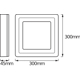 LED CLICK White Square 300mm 18W