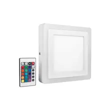 LED Color and White Square 200mm 17W + RC