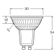 LED PAR163536 2.4W 830 GU10 P      LEDV