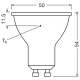 LED PAR168060 6.1W 827 GU10 P      LEDV