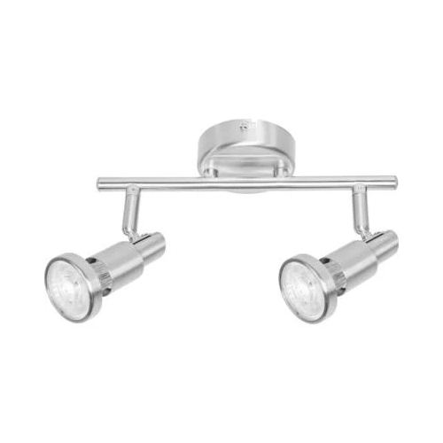 LED Spot Brushed Silver GU10 2 x 2.6W 2700K