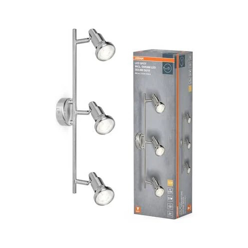 LED Spot Brushed Silver GU10 3 x 2.6W 2700K