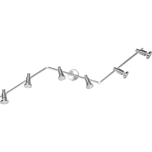 LED Spot Brushed Silver GU10 6 x 2.6W 2700K