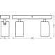 LED SPOT OCTAGON 2X3.4W 927 GU10 BKLEDV