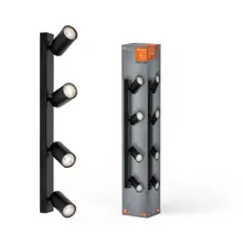 LED Spot Octagon Black Plate 4x3.4W 927 DIM