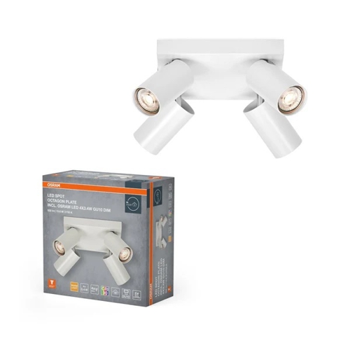 LED Spot Octagon White Plate 4x3.4W 927 DIM