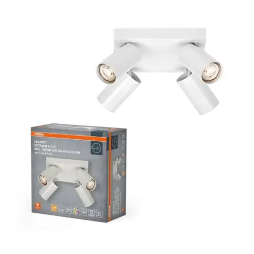 LED Spot Octagon White Plate 4x3.4W 927 DIM