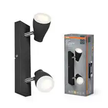 LED Spot Pear Black 2 x 4.3W 2700K GU10