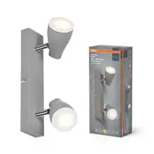 LED Spot Pear Grey 2 x 4.3W 2700K GU10