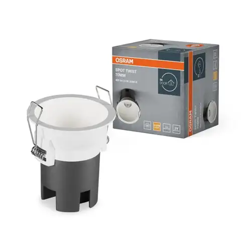 LED Spot Recess Twist Pro 70mm 5W 3000K White White