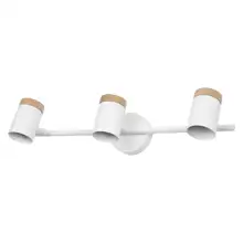 LED Spot Stamp 3xGU10 White and Wood