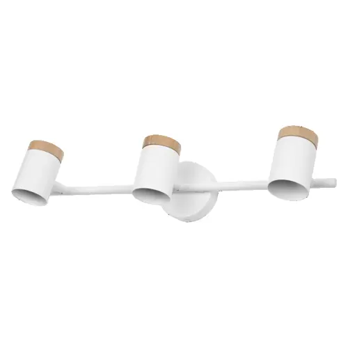 LED Spot Stamp 3xGU10 White and Wood