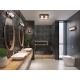 LEDVANCE ceiling light. DECOR.SQUARE 2xG9 IP44; black