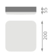 LEDVANCE ceiling light LED SURF.SQ.SL 19W 2000lm/830 IP65 50Y;