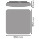 LEDVANCE ceiling light LED SURF.SQ.VAL 24W 2000lm/840 IP44 50Y; white sens.