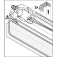 LEDVANCE damp proof batten  LED-tube. DAMPPR.HOUSING.G3 1x600mm IP65 ;675mm