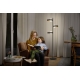 LEDVANCE floor lamp. DECOR.MEMPHIS.F 3xG9 ; black/gold