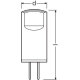 LEDVANCE LED capsule PARATHOM 1.8W/20W G4 2700K 200lm NonDim 20Y clear