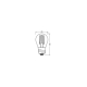 LEDVANCE LED filament lamp SUP COMF P45 3.4W/40W E27 4000K 470lm Dim 15Y clear