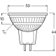 LEDVANCE LED reflector PFM MR16 8W/50W GU5.3 2700K 621lm/36° Dim 25Y glass