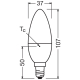 LEDVANCE LED SUPERSTAR+ Classic B 40 3X ACT/REL 827/840 FR E14
