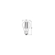 LEDVANCE LEDCLA40EELA 2.2W 827 FILCL E27 WITH LEDV