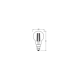 LEDVANCE LEDCLP60EELA 3.8W 827 FILCL E14 WITH LEDV