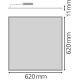 LEDVANCE light panel.LED BIOLUX.HCL 40W 4600lm/927-965 IP20 70Y 62x62; CSW DALI