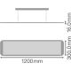 LEDVANCE light panel.LED PANEL.D/I 36W 4000lm/840 IP20 60Y ;120x30 curtain.